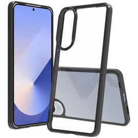 Fusion Shield Tough Snap-on Transparent Case for Samsung Galaxy S25 Edge - Black