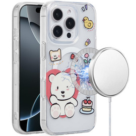 Mood Series MagSafe Hybrid Case for iPhone 16 Pro - Cute Bear