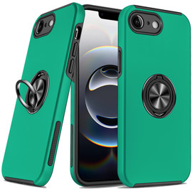 360 Rotating Ring Grip Hybrid Case for iPhone 16e - Green