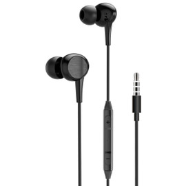 3.5mm Plug Wired Stereo Handsfree Earphones - Black