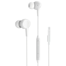 3.5mm Plug Wired Stereo Handsfree Earphones - White