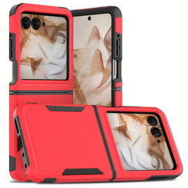 Military Grade TUFF Hybrid Armor Case for Motorola Razr 2025 / 2024 - Red