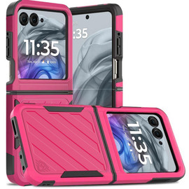 Military Grade Noble Hybrid Armor Case for Motorola Razr 2025 / 2024 - Hot Pink