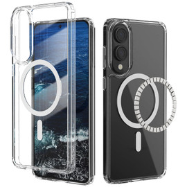 Tough Shield Clear Case with MagSafe Magnetic Ring for Samsung Galaxy S25 Edge