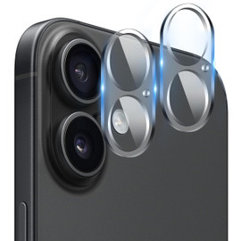 2-Pack HD Tempered Glass Camera Lens Protector for iPhone 16 / iPhone 16 Plus - Clear