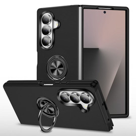 360 Rotating Ring Grip Hybrid Case for Samsung Galaxy Z Fold 7 - Black