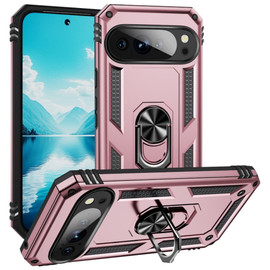 Military Grade Hybrid Case with Ring Grip for Google Pixel 10 Pro XL - Rose Gold