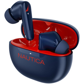 Nautica URBAN T200 Plus True Wireless Bluetooth Stereo Earbuds with Charging Case - Navy Blue Red
