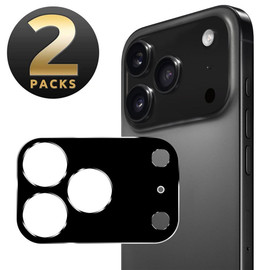 2-Pack HD Tempered Glass Camera Lens Protector for iPhone 17 Pro - Black