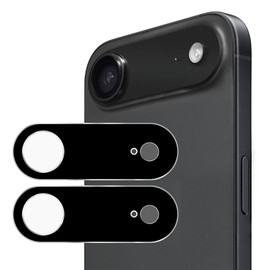 2-Pack HD Tempered Glass Camera Lens Protector for iPhone Air - Black
