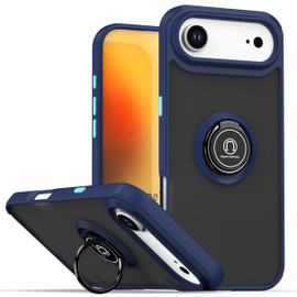 Transparent Hybrid Case with Ring Grip for iPhone Air - Blue