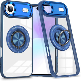 Tough Shield Crystal Case with MagSafe Ring Holder for iPhone Air - Blue