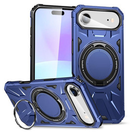 Military Grade TUFF MagSafe Case with Rotating Ring Stand for iPhone Air - Blue