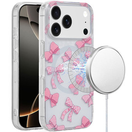 Mood Series MagSafe Hybrid Case for iPhone 17 Pro Max - Bow Knot