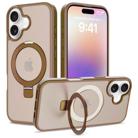 Shade Series MagSafe Hybrid Case with Ring Stand for iPhone 16 - Brown