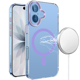 Crystal Clear Transparency MagSafe Case for iPhone 17 - Purple