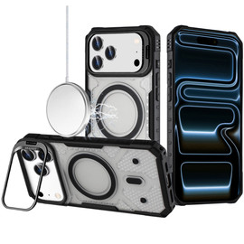 Fusion Evo Transparent MagSafe Case with Camera Ring Stand for iPhone 17 Pro Max - Black