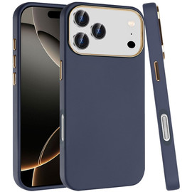 Soft Touch Dual-Layer Hybrid Case for iPhone 17 Pro - Blue