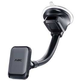 A2C Extra Strength Magnetic Car Dashboard and Windshield Mount Phone Holder with Flexible Gooseneck - Black