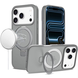 Shade Series MagSafe Case with Ring Holder Kickstand for iPhone 17 Pro Max - Grey
