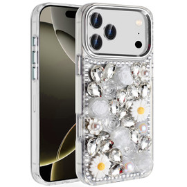 Luxurious Bling 3D Crystal Diamond Case for iPhone 17 Pro - Clear