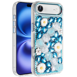 Luxurious Bling 3D Crystal Diamond Case for iPhone Air - Blue
