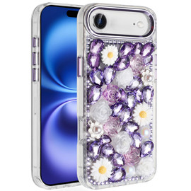 Luxurious Bling 3D Crystal Diamond Case for iPhone Air - Purple