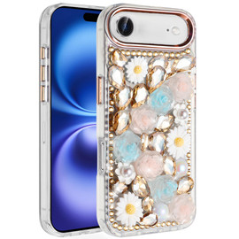 Luxurious Bling 3D Crystal Diamond Case for iPhone Air - Gold