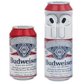True Wireless Bluetooth Earbuds with Can Shaped Charging Case - Budweiser