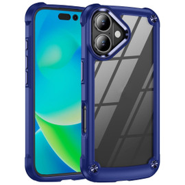 Military Grade Tough Shield Snap-on Transparent Case for iPhone 17 - Blue