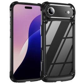 Military Grade Tough Shield Snap-on Transparent Case for iPhone Air - Black