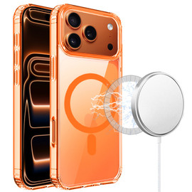 Perfect Crystal Clear MagSafe Case for iPhone 17 Pro - Cosmic Orange