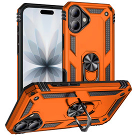 Military Grade Hybrid Case with Ring Grip for iPhone 17 - Cosmic Orange