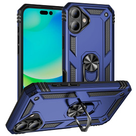 Military Grade Hybrid Case with Ring Grip for iPhone 17 - Blue
