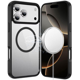 HD Slim Transparent Crystal Case with MagSafe for iPhone 17 Pro - Black