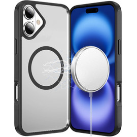 HD Slim Transparent Crystal Case with MagSafe for iPhone 17 - Black