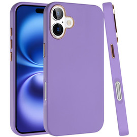 Soft Touch Dual-Layer Hybrid Case for iPhone 17 - Purple