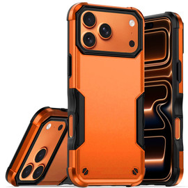 Military Grade Shockproof Hybrid Armor Case for iPhone 17 Pro - Cosmic Orange