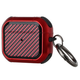 Carbon Fiber Design Hybrid Case for AirPods Pro 3 - Red