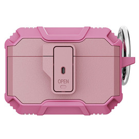 Carbon Series TUFF Hybrid Case with Secure Lock Clip for AirPods Pro 3 - Pink