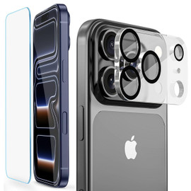 Tempered Glass Screen Protector + Camera Lens Protector for iPhone 17 Pro