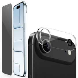 Privacy Tempered Glass Screen Protector + Camera Lens Protector (Clear) for iPhone Air