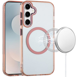 Magnetic Crystal Case for Samsung Galaxy S25 FE - Rose Gold