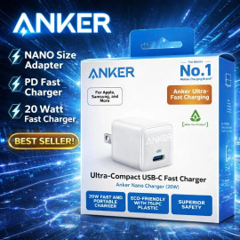 Anker Nano 20W PD High Speed USB-C Fast Wall Charger - White