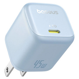 Baseus PicoGo 45W USB-C PD GaN Technology Super Fast Wall Charger - Blue