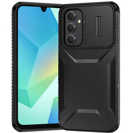 Combat Tough Series Hybrid Case with Camera Lens Cover for Samsung Galaxy A17 5G - Black