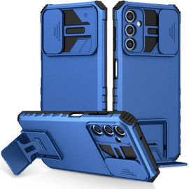 Camera Privacy Cover Hybrid Case with Kickstand for Samsung Galaxy A17 5G - Blue