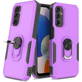 Military Grade TUFF Shockproof Hybrid Armor Case with Ring Grip for Samsung Galaxy A17 5G - Purple