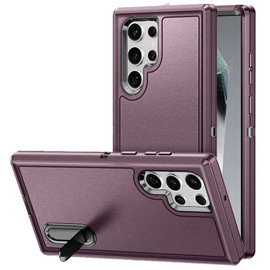 Military Grade Certified TUFF Hybrid Armor Case with Kickstand for Samsung Galaxy S26 Ultra - Burgundy