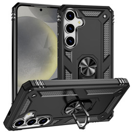 Military Grade Hybrid Case with Ring Grip for Samsung Galaxy S25 FE - Black